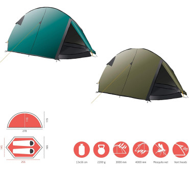 Inchiriere cort 2 persoane Grand Canyon Cordova verde