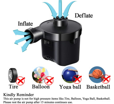 Portable electric pump rental, powered by car cigarette lighter socket
