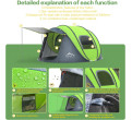 Inchiriere cort 3 persoane pop-up Ezoly verde gri