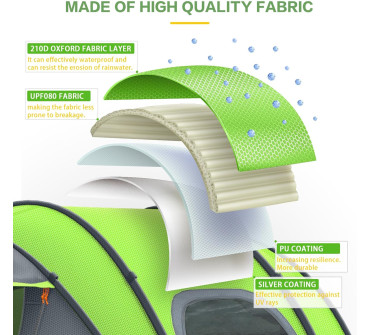 Inchiriere cort 3 persoane pop-up Ezoly verde gri