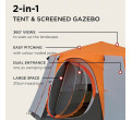 Tent rental 8 people, orange Coleman Octagon