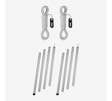 Stâlpi de camping pentru corp și adăpost aluminiu x 2, 200cm
