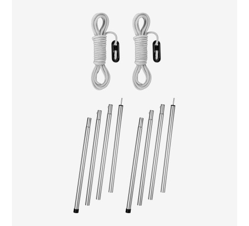 Stâlpi de camping pentru corp și adăpost aluminiu x 2, 200cm