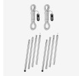Stâlpi de camping pentru corp și adăpost aluminiu x 2, 200cm
