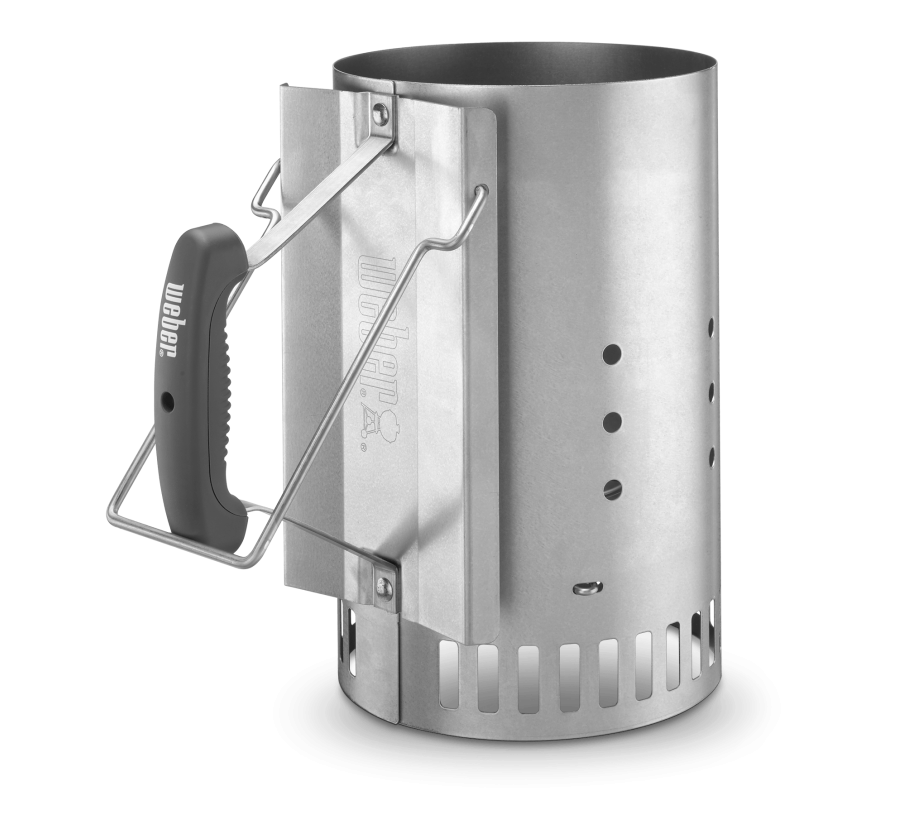 Rental of Weber charcoal chimney starter, diameter 14.5 cm, height 20.5 cm Rental of Weber charcoal chimney starter, diameter 14.5 cm, height 20.5 cm