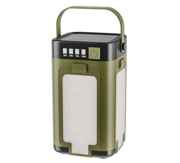 Rental: Solar & USB-C Rechargeable LED Camping Lamp with 4 Foldable Panels